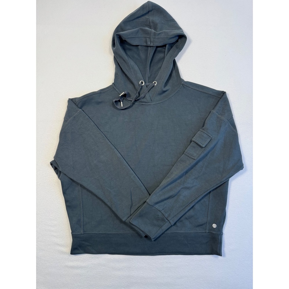 Athleisure Basic Apana Utility Pocket‎ Hoodie Women Large Dark Gray